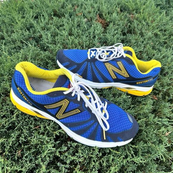 New Balance 890 Boston Marathon Men’s Running Shoes Size 14 Blue Yellow - Picture 1 of 16
